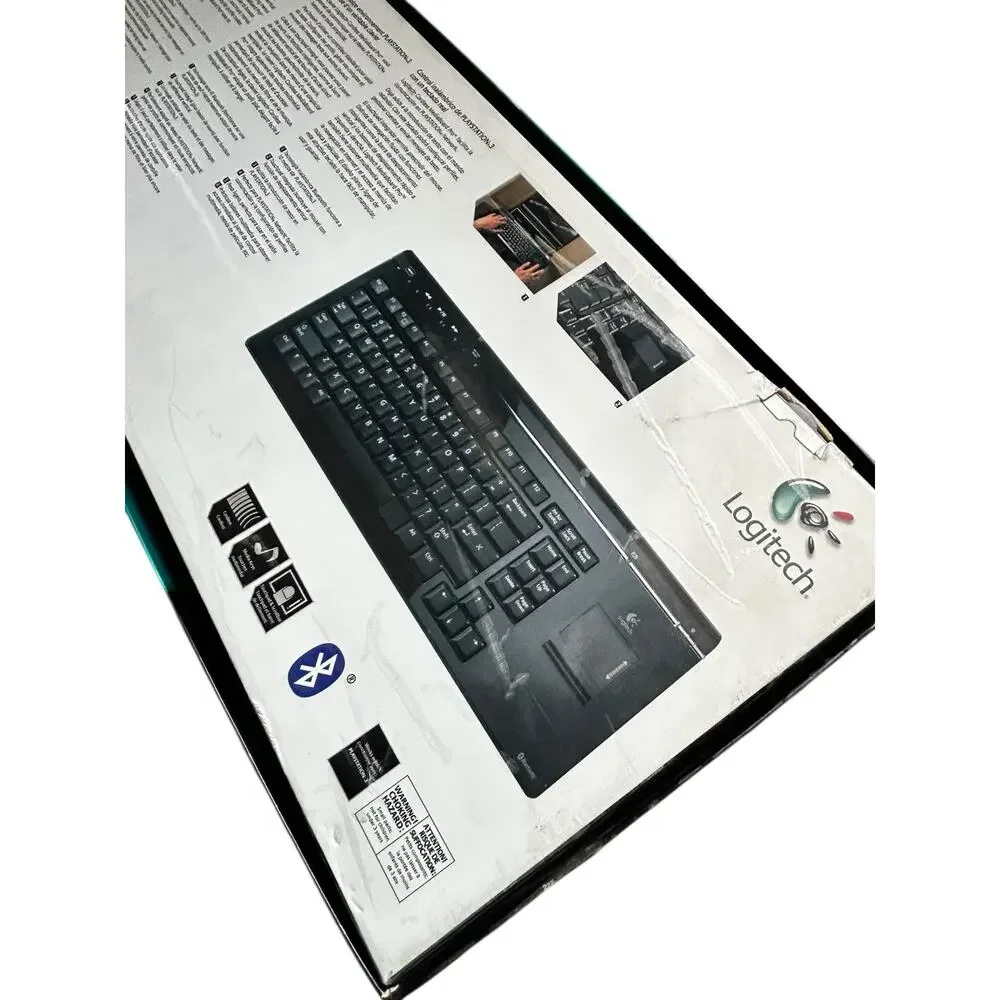 Logitech Cordless MediaBoard Pro Keyboard & Controller for PS 3 – Tested OG Box